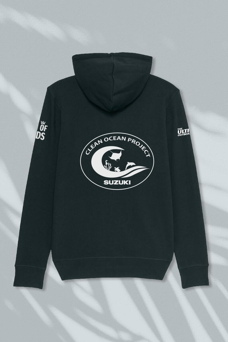 OCEANR x Suzuki Organic Cotton Zipped Hoodie Back