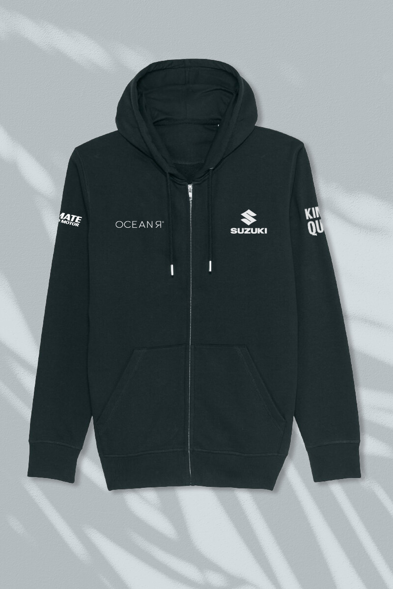 OCEANR x Suzuki Organic Cotton Zipped Hoodie Front