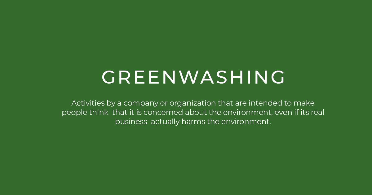 OCEANR About Greenwashing